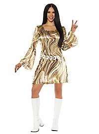 Vestido Años 70 Caramelo-Crema