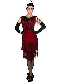 Vestido De Noche Años 20 Burdeos