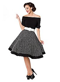 Vintage Swing-Kjole Off-Shoulder