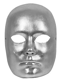Volto argento Maschile Venezianische Maske