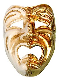 Volto piangi oro bianco - Venetian Mask