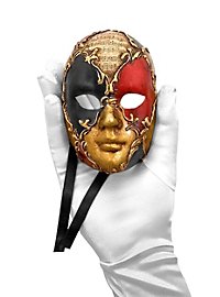 Volto piccolo scacchi colore musica Maschera veneziana in miniatura