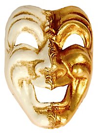 Volto Ridi Guld Hvid - Venetiansk Maske