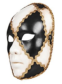 Volto scacchi bianco nero femminile Venezianische Maske