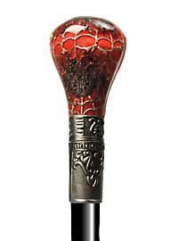Walking stick with spider red