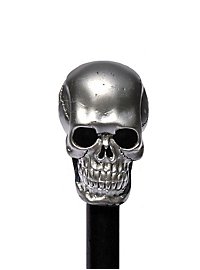 Wandelstok Doodshoofd Zilver