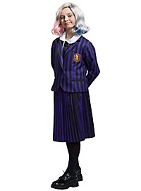 Wednesday school uniform black purple for girls