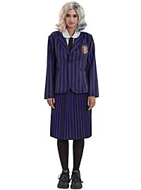 Wednesday school uniform black purple for women