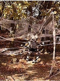Weiße Spinnweben 100 g mit Spinnen