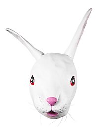 Weißes Kaninchen Maske aus Latex