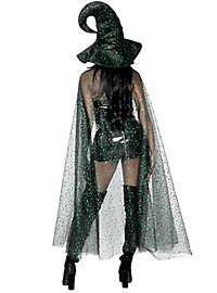 Witch hat and moon cape accessory set