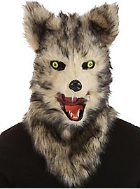 Wolf Maske mit beweglichem Mund