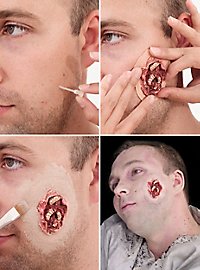 Wurmfraß Latexapplikation