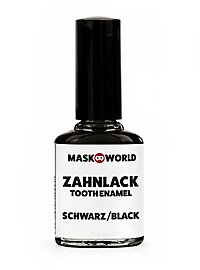 Zahnlack schwarz 10ml Pinselflasche