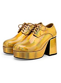 Zapatos De Plataforma Hombre Dorados