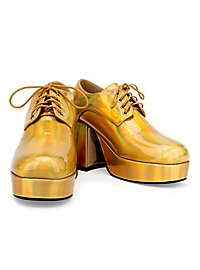 Zapatos De Plataforma Hombre Dorados