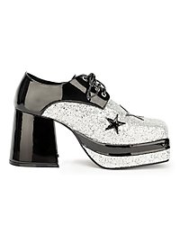 Zapatos Disco Plateado-Negro