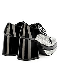 Zapatos Disco Plateado-Negro