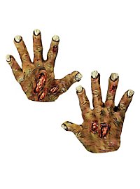 Zombie Hands short yellow made of latex
