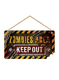 "Zombies Area" Decorative Wooden Sign