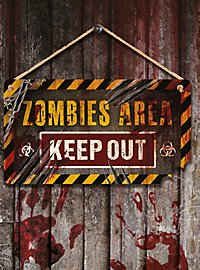 "Zombies Area" Deko-Træskilt