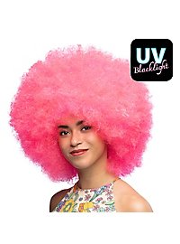Zuckerwatte UV Perücke neonrosa