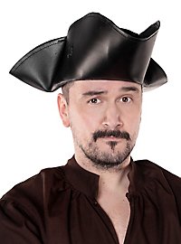 Zwarte driekante steek van leer