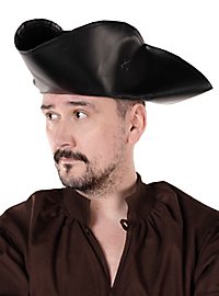 Zwarte driekante steek van leer